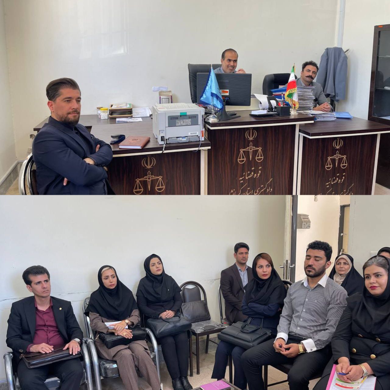 جلسه دوم مرحله نیمه نهایی دادگاه نمادین کارآموزان ورودی ۱۴۰۰ کانون وکلای دادگستری استان کرمانشاه در مورخه ۱۴۰۳/۱/۲۶